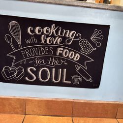 Anthonys Grill - Sign inside the shop