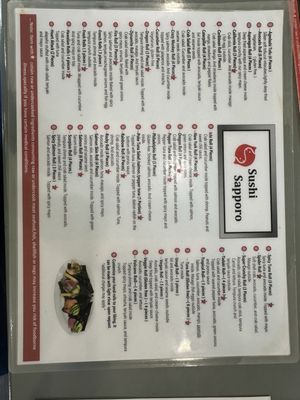 Menu photo 1 Sushi Sapporo Portland, OR Menu photo 1 Sushi Sapporo Portland, OR