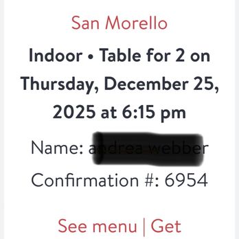 San Morello - A 6:15 reservation confirmation - Italian Near Me - Detroit, Michigan San Morello - A 6:15 reservation confirmation - Italian Near Me - Detroit, Michigan