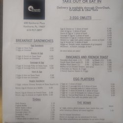 Sweets and Eats Cafe - Breakfast menu