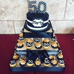Cupcakes for my husband's 50th birthday party!