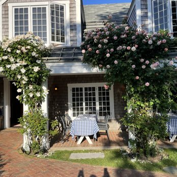 The Chanticleer - Outdoor seating in the garden - New American Near Me - Siasconset, Massachusetts