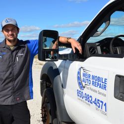 Weir Mobile Auto Repair - Meet Chase Weir, ASE-Master Certified Mechanic & Owner of Weir Mobile Auto Repair, by his service truck in Navarre, FL. Expert mobile repair