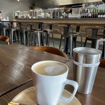 Corner Table - Latte with Almond Milk - Breakfast & Brunch Near Me - Redwood City, California