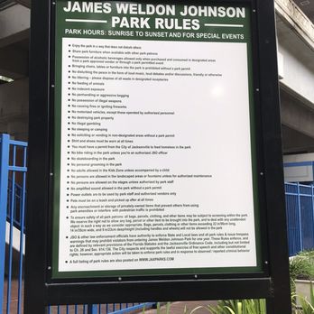 James Weldon Johnson Park - Park rules...hope they are enforced. - Parks Near Me - Jacksonville, Florida