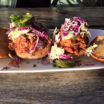 Seabirds Kitchen - Jackfruit sliders. Just okay - Vegan Near Me - Costa Mesa, California Seabirds Kitchen - Jackfruit sliders. Just okay - Vegan Near Me - Costa Mesa, California