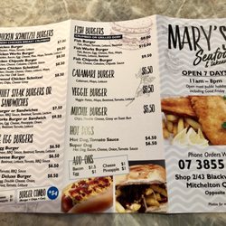 Mary's Seafood - Menu