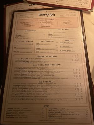 Menu photo 1 Monkey Bar New York, NY Menu photo 1 Monkey Bar New York, NY