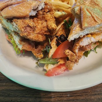 The Hummingbird - Southern Fried Chicken po' boy with fries. - Breakfast & Brunch Near Me - Fairfax, California The Hummingbird - Southern Fried Chicken po' boy with fries. - Breakfast & Brunch Near Me - Fairfax, California