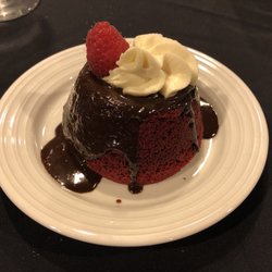 The Dinner Detective - Red velvet cake dessert for Dinner Detective San Antonio at the Emily Morgan Hotel