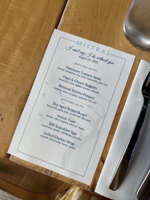 Menu photo 1 Mistral Princeton, NJ