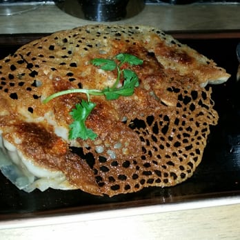 RAMEN-SAN - Loving that dumpling (gyoga) presentation! Its only cracked cause I messed with it before the picture - Ramen Near Me - Chicago, Illinois