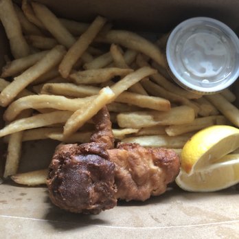 Breakers Café - The remaining burnt fish batter from the Fish & Chips. - Breakfast & Brunch Near Me - Stinson Beach, California