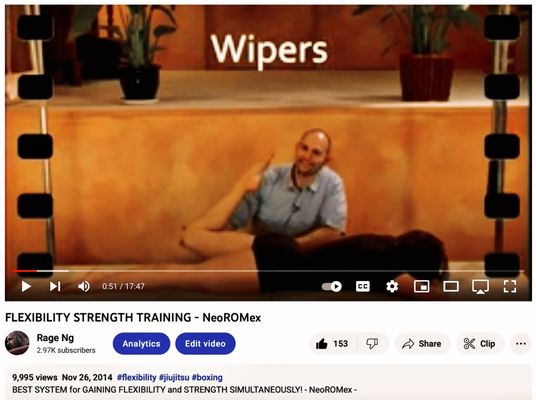 NeoROMEx - BEST SYSTEM for GAINING FLEXIBILITY and STRENGTH SIMULTANEOUSLY! - NeoROMex - 
Rage has invented an elite training system that increases Range of Motion without engaging in passive stretching or compromising strength.  First part of the NeoROMex series, focusing on hip extension and hip flexion.

Put simply, NeoROMex stands for: (NEO) New (ROM) Range Of Motion (EX) Exercises.