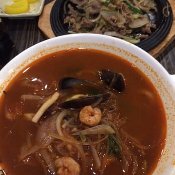 Shanghai Mong - Spicy seafood noodle soup - Korean Near Me - New York, New York Shanghai Mong - Spicy seafood noodle soup - Korean Near Me - New York, New York