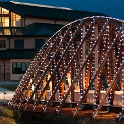 Melissa Sturdevant - ERA Priority Real Estate - The bridge at Gillette Community College all lit up.