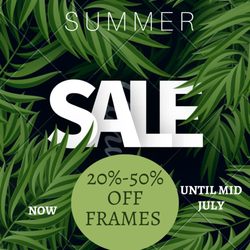 20/15 EyeCare - SUMMER SALE HAPPENING NOW!!! 20%-50% OFF FRAMES, CANNOT BE COMBINED WITH INS OR OTHER PROMOTIONS. THIS SALE ENDS UNTIL MID JULY!