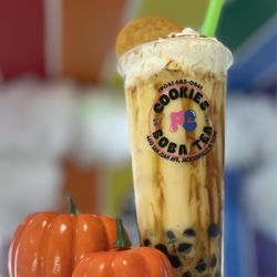 First Coast Cookies - Pumpkin Spice Boba Tea