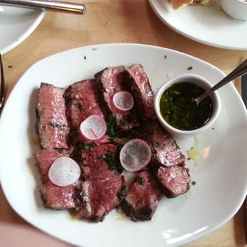 Ox - Seared, sliced skirt steak with radish and chimichurri sauce - OX - Argentine Near Me - Portland, Oregon