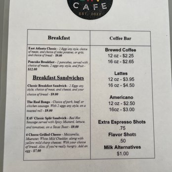 EAV Cafe - breakfast menu and prices - Breakfast & Brunch Near Me - Atlanta, Georgia EAV Cafe - breakfast menu and prices - Breakfast & Brunch Near Me - Atlanta, Georgia
