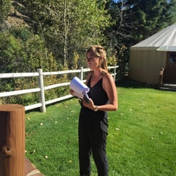 Heather Minor Events - Heather commanding the wedding party for rehearsal. Always on her A-Game.