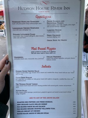 Menu photo 6 Hudson House River Inn Cold Spring, NY