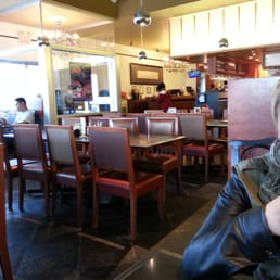 View from our seats of middle of one side booths.  This place can seat big parties or intimate couples.