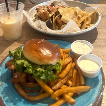 The Sandbar Beach Eats - grouper sandwich, fish tacos, virgin peach colada - Bars Near Me - Hilton Head Island, South Carolina The Sandbar Beach Eats - grouper sandwich, fish tacos, virgin peach colada - Bars Near Me - Hilton Head Island, South Carolina