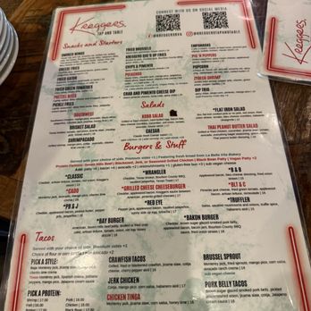 Kregger's Tap and Table - Menu - New American Near Me - Ashland, Virginia