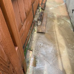Damaged fence Damaged fence