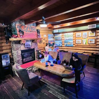 Moonridge Coffee Company  - More seating near fireplace and TV - Coffee & Tea Near Me - Big Bear Lake, California