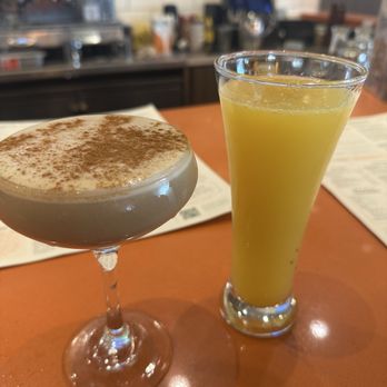 Snooze, an A.M. Eatery - Pumpkin espresso martini   Mimosa - Breakfast & Brunch Near Me - Cedar Park, Texas