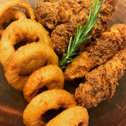 Obnoxious Cuisine - Buttermilk chicken tenders with onion rings