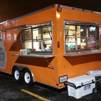 Los Primos De La Villa - an orange food truck - Food Trucks Near Me - McAllen, Texas Los Primos De La Villa - an orange food truck - Food Trucks Near Me - McAllen, Texas