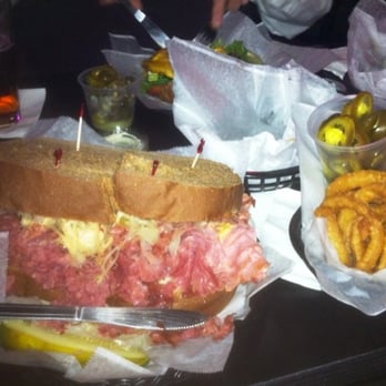 Airport Wheat & Rye - Look at that HUGE Reuben sandwich.  The knife next to its is for reference and that is not a miniature knife. - New American Near Me - Romulus, Michigan