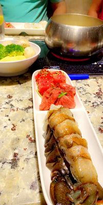 Photo of The Melting Pot - Savannah, GA, US. Tuna, filet mignon, lobster tail