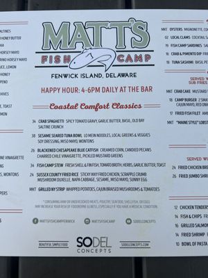 Menu photo 4 Matt’s Fish Camp Fenwick Island, DE Menu photo 4 Matt’s Fish Camp Fenwick Island, DE