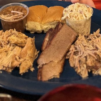 Central BBQ - Combo Plate- chicken, pork,  brisket. - Barbeque Near Me - Memphis, Tennessee