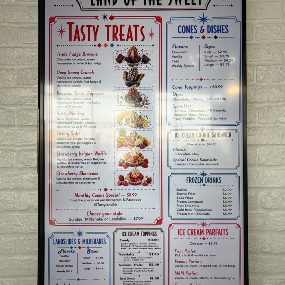 Tastyland - Ice-cream menu in May 2026 - Ice Cream & Frozen Yogurt Near Me - Monroeville, Pennsylvania Tastyland - Ice-cream menu in May 2026 - Ice Cream & Frozen Yogurt Near Me - Monroeville, Pennsylvania