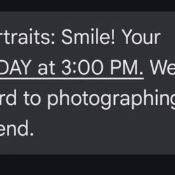 Notification to my appointment but they never showed up even after waiting 1 hour