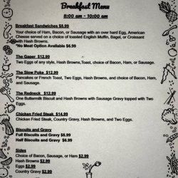 Sliders Deli - Breakfasts Menu @ Slider's Deli