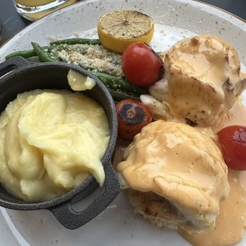Timber Kitchen & Bar - Crab stuffed halibut - New American Near Me - Bangor, Maine Timber Kitchen & Bar - Crab stuffed halibut - New American Near Me - Bangor, Maine