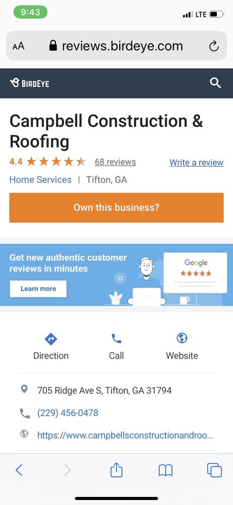 Slide of Campbell's Construction & Roofing