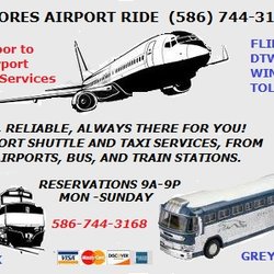 Shores Airport Ride - Low Rates, SCS, Grosse Pointes, Roseville, Harper Woods