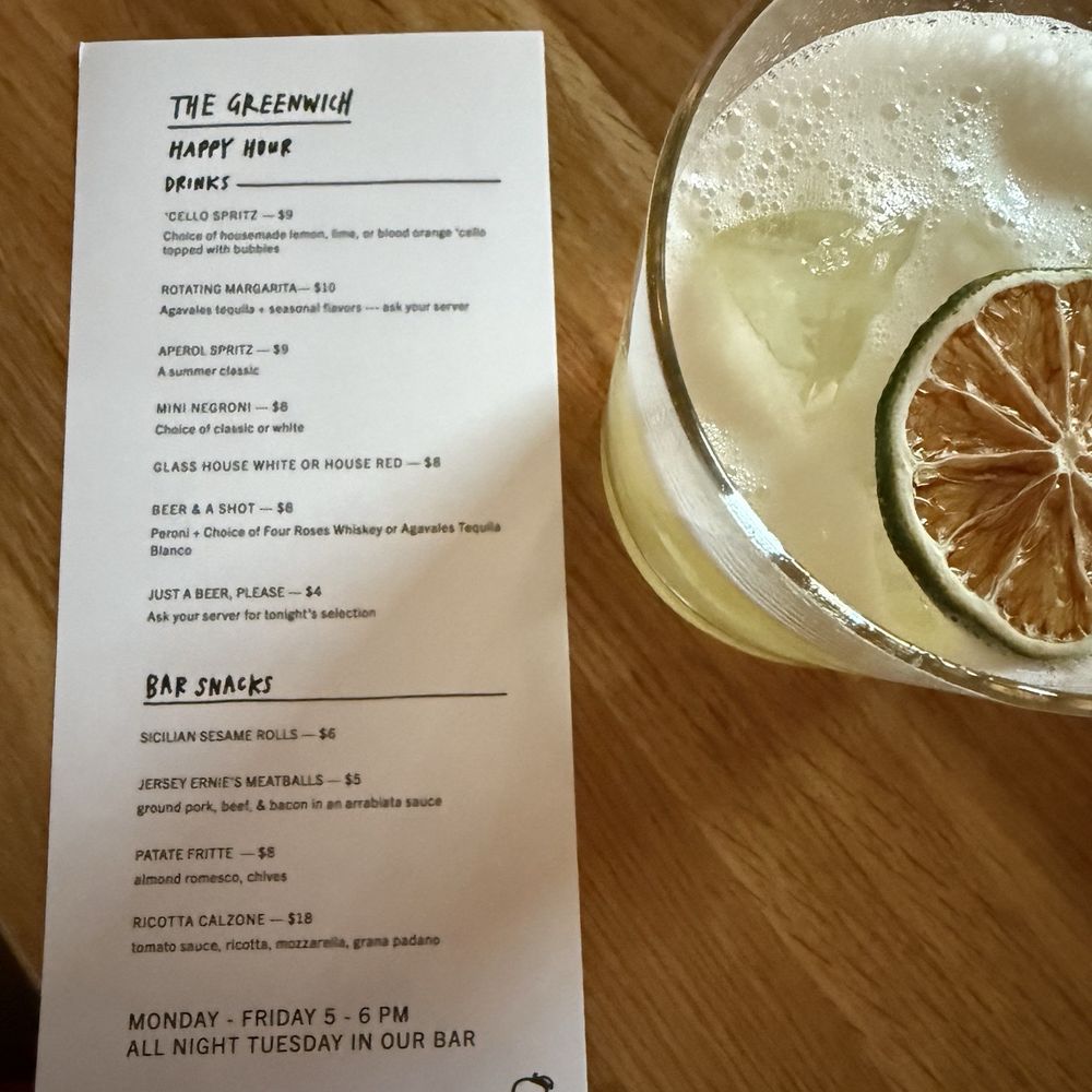 Happy hour menu and margarita Happy hour menu and margarita
