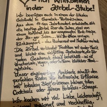 Zirbel Stube - Menu photo 2 of 19 - Dive Bars Near Me - Garmisch-Partenkirchen, BY Zirbel Stube - Menu photo 2 of 19 - Dive Bars Near Me - Garmisch-Partenkirchen, BY