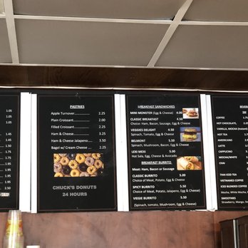 Chuck's Donuts - Menu - Donuts Near Me - Belmont, California
