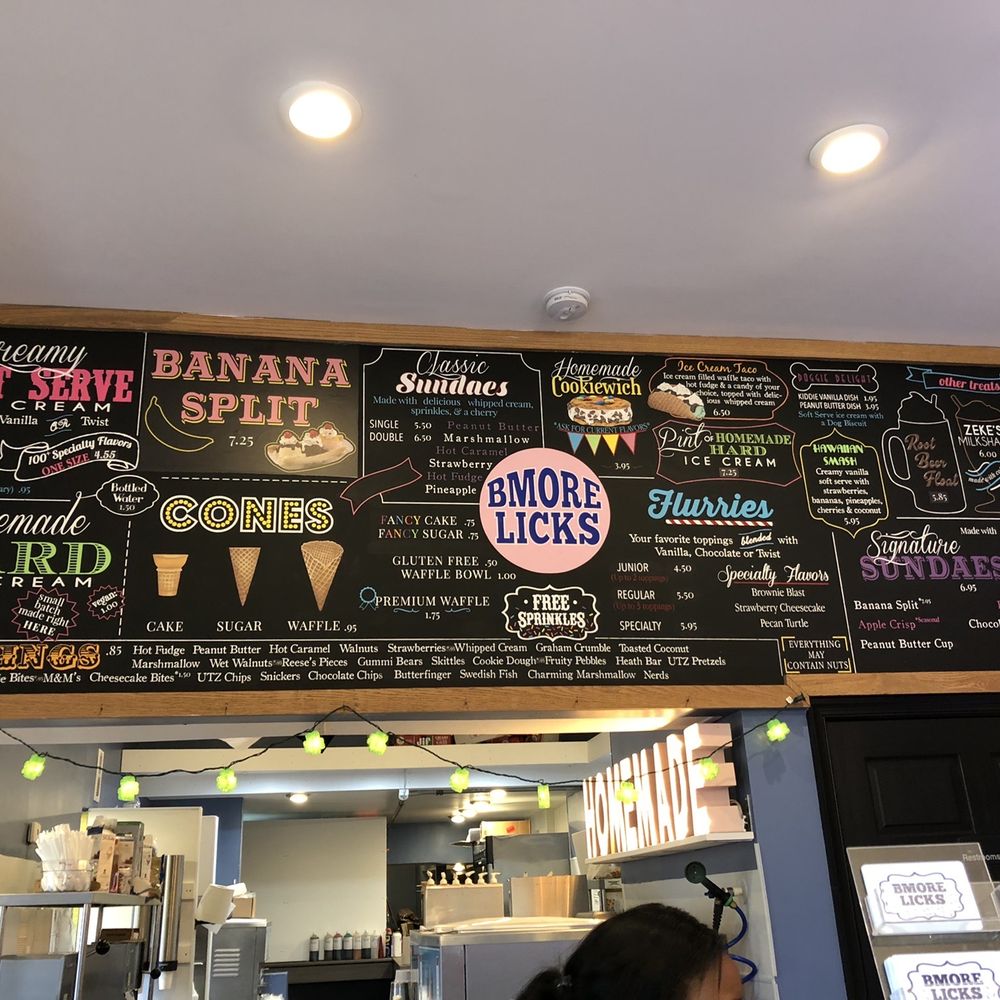 Bmore Licks - Menu - Ice Cream & Frozen Yogurt Near Me - Baltimore, Maryland Bmore Licks - Menu - Ice Cream & Frozen Yogurt Near Me - Baltimore, Maryland