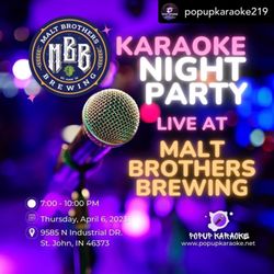PopUp Karaoke - Malt Brothers Brewing Karaoke Night