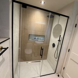 AMG Glass & Shower Doors - finished work completely identical to mockup